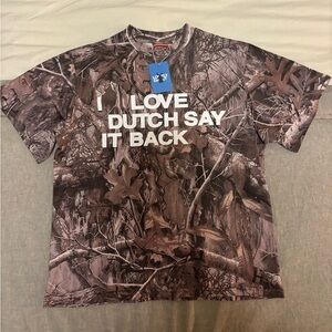 Nwt lonley ghost x Dutch bros camo tee shirt